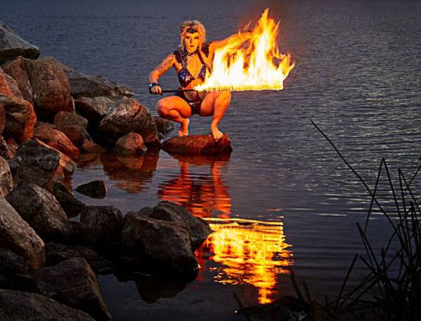 Brisbane Fire Dancer